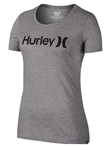 Hurley One and Only Perfect Crew Women's T-Shirt - Heather Grey / Purple