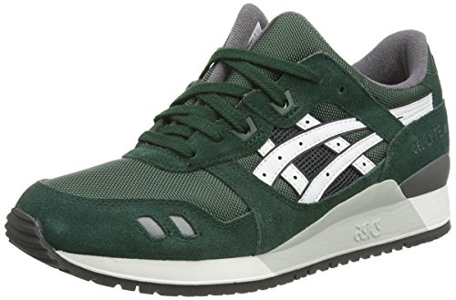 ASICS Gel-Lyte III - Zapatillas bajas, unisex, color verde (dark green/white 8001), talla 44
