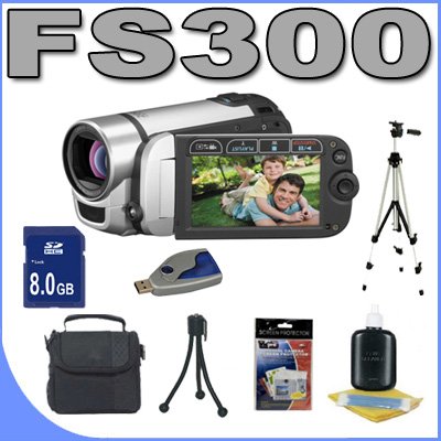 Canon FS300 Flash Memory Camcorder w/41x Optical Zoom (Silver ...