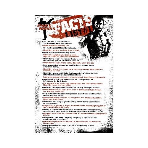 Amazon 24x36 chuck norris facts list 1 art poster print