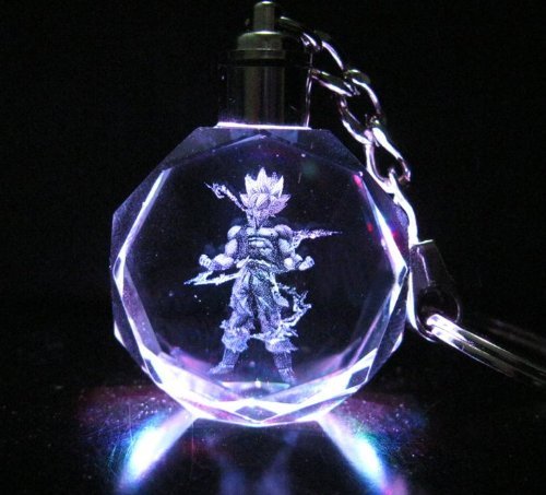 Dragon Ball Dragonball Z Crystal Led Key Chain (Super Saiyan Goku)