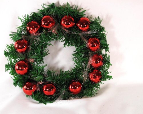 Couronne de noel artificiel fibre optique