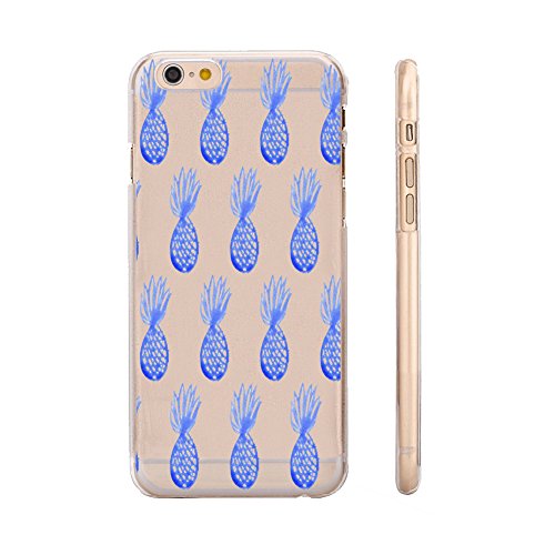 iPhone 6 Case, Case Bumper Ultra Slim Translucent Silicone Clear Case Gel Cover for Apple iPhone 6 (Small Blue Pineapple Pattern)
