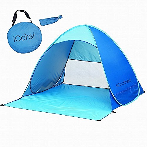 iCorer Automatic Pop Up Instant Portable Outdoors Quick Cabana Beach Tent Sun Shelter