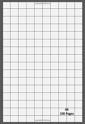 10 mm Square Notepad A6: 10 mm Squared/Quad/Grid Ruled Jotter Notepad - 148 x 153 mm A6, 90 gsm white paper 100 pages - Grey cover