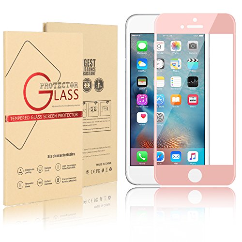 iPhone 6s Screen Protector, EC™ Premium Ultra Slim [Full Coverage] [Anti Fingerprint / Scratch] Tempered Glass Screen Protector for 4.7 inch Apple iPhone 6s / 6 (1-Rose Gold)