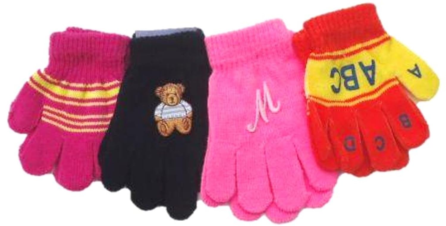 

Four Pairs of One Size Magic Stress Gita Gloves for Infants Ages 1-3 Years
