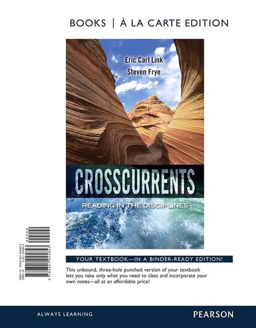 Crosscurrents: Readings in the Disciplines by Eric Link