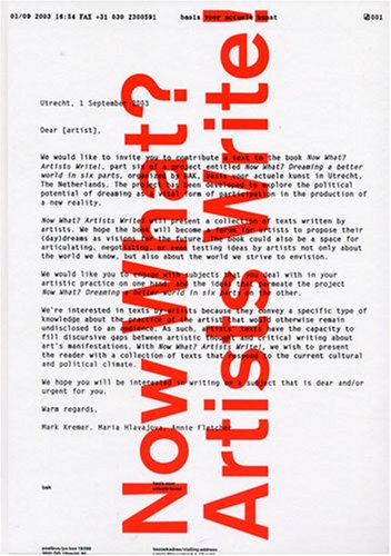 Now What? Artists Write! by Mark Kremer