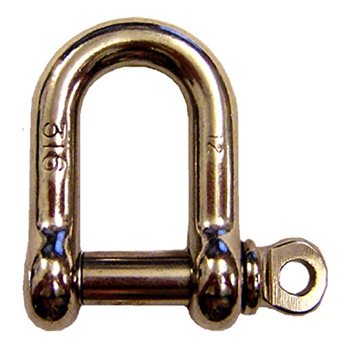 

1/4" Stainless Steel Screw Pin D Shackle