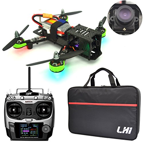 LHI FPV RTF Full Carbon Fiber 220 mm Quadcopter Race Copter Racing Drone with Radiolink AT9 Remote Controller 1000TVL Camera(Assembled)