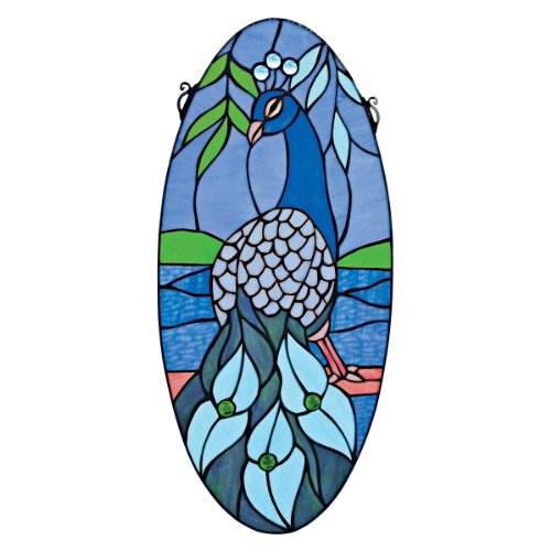 Algopix Similar Product 19 - Stained Glass Panel  Majestic Peacock