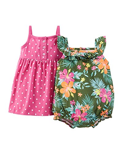 Carter's Baby Girls Dress & Romper Set with Panty