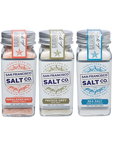 4oz Salt Shaker 3 Pack: Himalayan Salt, French Grey Salt, Pacific Ocean Salt