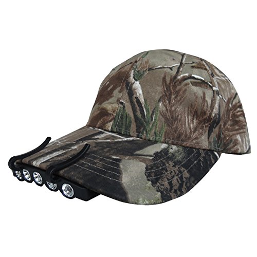Huayang| Cap Hat Light, 1X Durable 5 LED Headlamp fishing Cap Hat light Clip Headlamp White Light Camping Fishing Light Hands-Free Headlamp Tool