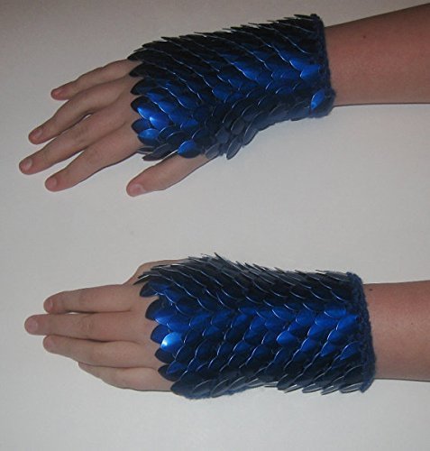 Algopix Similar Product 5 - Scale Gauntlets  Deep Blue In