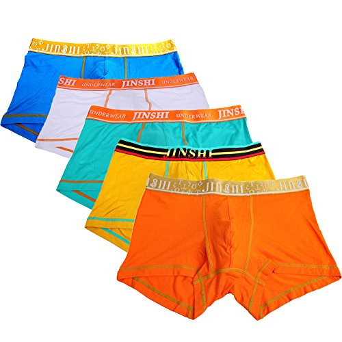 JINSHI Men's Boxer Briefs Tagless Assorted Colors