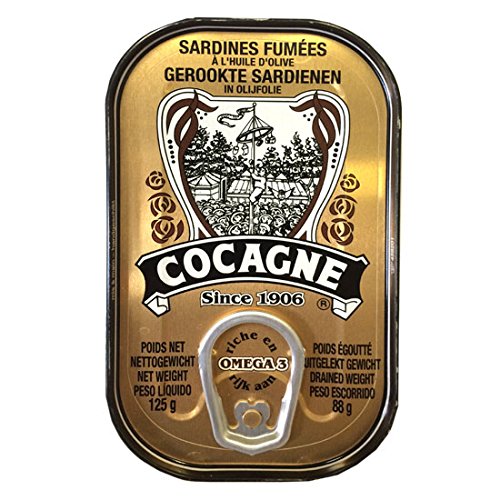 Cocagne Sardines in Olive Oil (Smoked) 4.4 Oz (2 Pack)