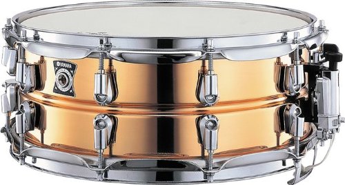 yamaha metal snare series sd-6455 14-inch snare drum copper