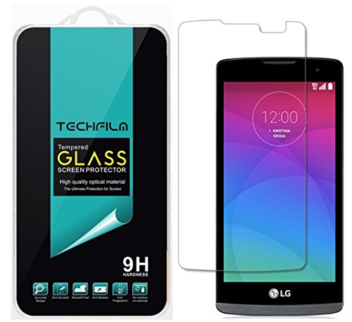 TechFilm®- LG Leon LTE [Tempered Glass] Screen Protector, Premium Ballistic Glass Round Edge [0.3mm] Ultra-Clear Anti-Scratch, Anti-Fingerprint, Bubble Free, Maximum Screen Protection from Bumps, Drops, Scrapes, and Marks [1 Pack]- Retail Packaging