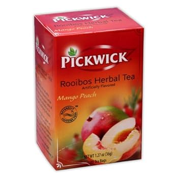 pickwick herbal tea - rooibos mango peach herb - 20-count tea