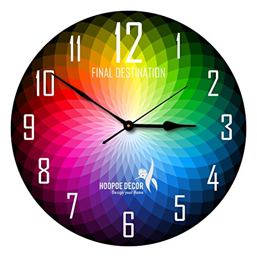 Hoopoe Decor® Color Wheel Wall Clock (HDWCAC008)