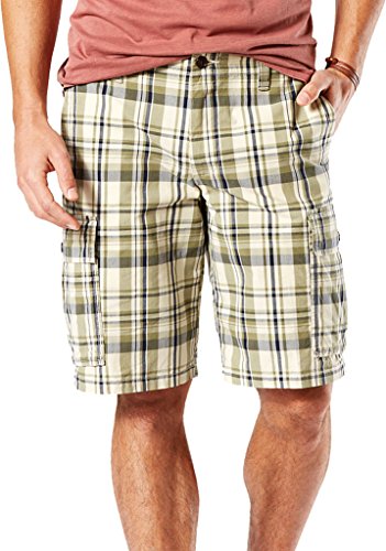 Dockers Mens Sage Plaid Cargo Shorts