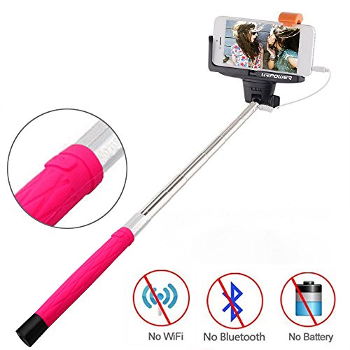 Selfie Stick, URPOWER® Extendable Wireless Cable Control Self-portrait Monopod with Remote Shutter for iPhone 6 6 Plus 6+ 5S 5C 5, Samsung Galaxy S4 S2, Samsung Galaxy Note 3 Note 4, HTC, Sony, LG