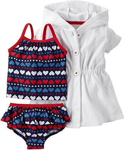 Carter's Baby Girls' 4th of July 3-piece Swim Set