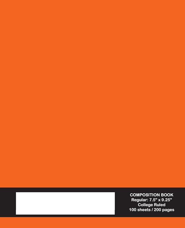 Composition Book: Orange, College Ruled by Norman Hill
