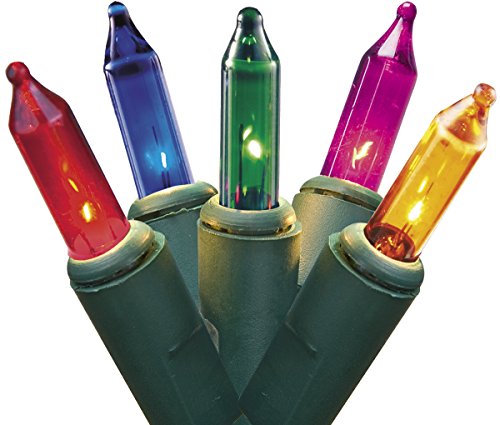 Set of 20 Multi Color Mini Christmas Lights - Green Wire