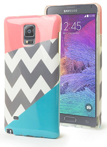 Note 4 Case, Bastex Heavy Duty Durable Hybrid Protective TPU Case - Tri Chevron Design Soft Cover for Samsung Galaxy Note 4