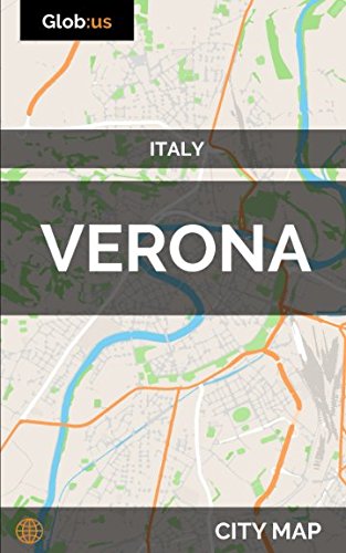 Glob:us City Maps - Verona, Italy - Greyscale Street Map, Matte Finish, 4 x 6 Inches by Jason Patrick Bates