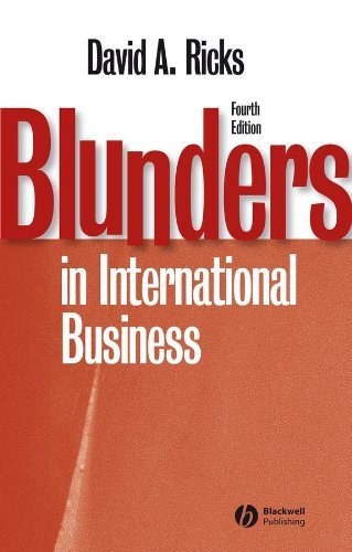 Blunders in International Business by David A. Ricks