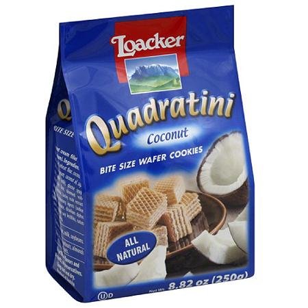 Loacker Coconut Quadratini Wafers 8.8 oz.