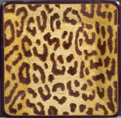 

Caspari 24 Disposable Square Salad / Dessert Paper Plates - Zanzibar, Leopard Skin