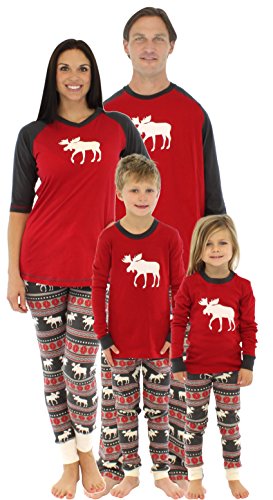 Lazy One Family Matching Moose Fair Isle Pajamas Pjs Sets