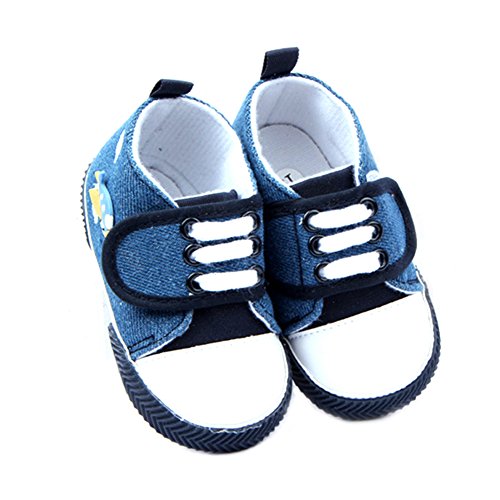 Urparcel Baby Boys Denim Canvas Sneaker Soft Sole Crib Shoes Prewalkers
