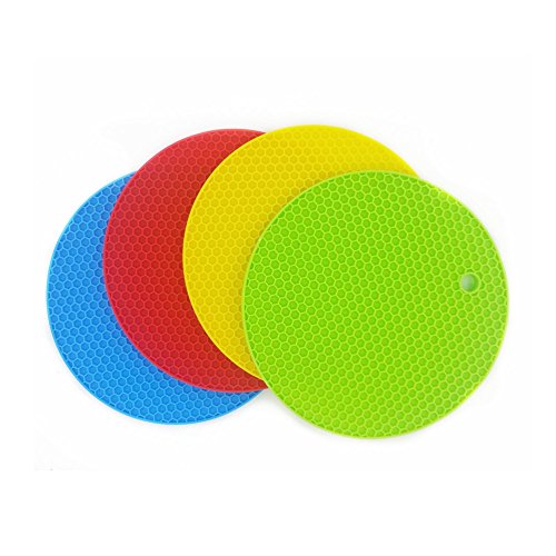 Daixers 4pcs Extra Thick Silicone Trivet Mat, Hot Pads Slip Silicone Insulation Mat For Home Use