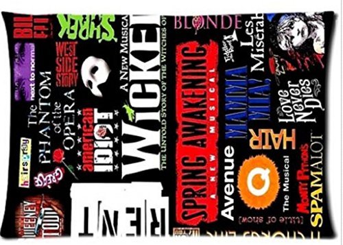 Broadway Musical Collage Custom Twin Sides Pillow Case 20*30 Inch