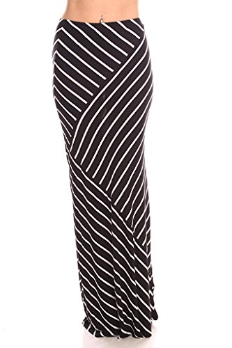 Young Aloud STRIPPED LONG CAUSAL LOOSE SKIRT