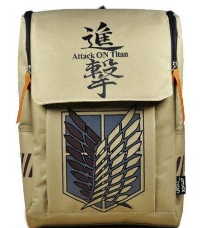 Large Capacity Attack on Titan Backpack Canvas Rucksack Anime Book Bag Laptop Bag