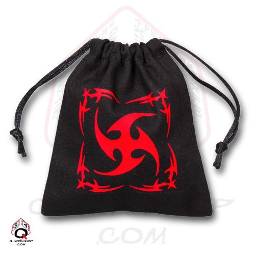 Q-Workshop: Black Tribal Linen Dice Bag