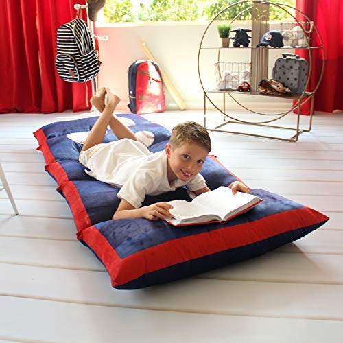 Algopix Similar Product 15 - Butterfly Craze Kids Floor Pillow Bed