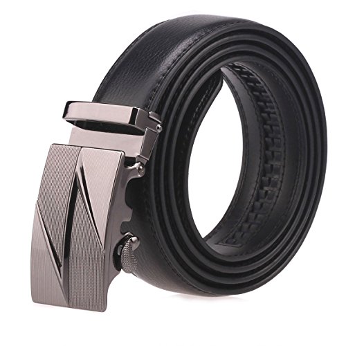 Men's Automatic Buckle Leather Genuine Leather Belts-Black/Brown（A16/23/24/B04）