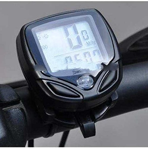 

SD-548C 14 Function Black LCD Waterproof Wireless Multifunctional Bicycle Cycle Speedometer Bike Computer Odometer ~.
