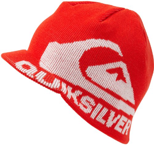 quiksilver snow big boys ralphies youth beanie, fiery red, one