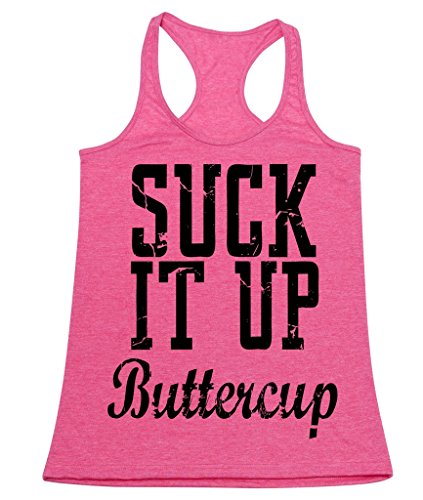 P&B Women's S-ck It Up Buttercup Tank Top