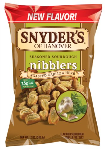 snyders of hanover roasted garlic and herb flavored nibblers