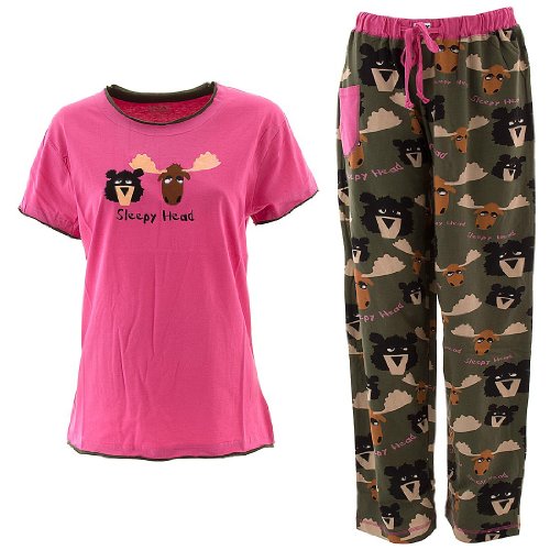 Lazy One Sleepy Head Pajama Set for Women